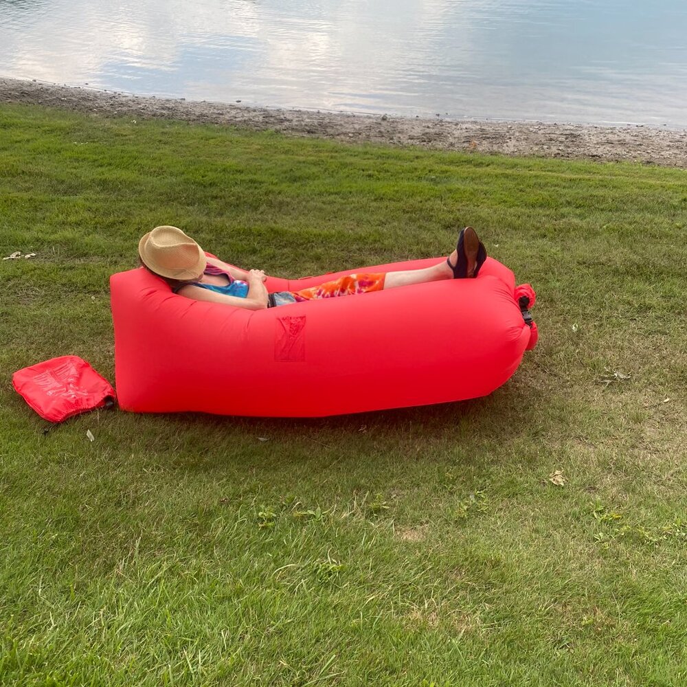 Inflatable Air Bag Lounger & Hunter S Thompson Book Bundle